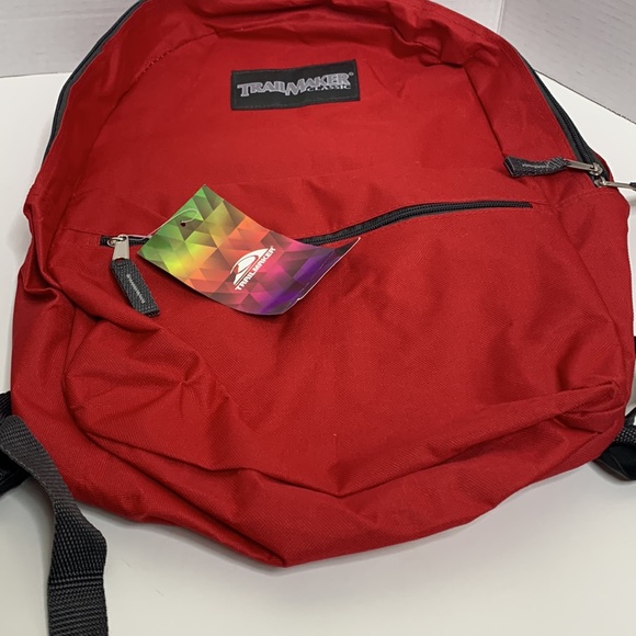 TrailMaker Classic | Red Canvas Adjustable Travel backpack Hiking Unisex Luggage - Picture 2 of 7